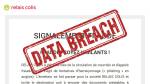 Message de Relais Colis Data Breach (Crédit: capture site)