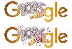 Google vous souhaite un bon réveillon 2025 ! (Crédit : Google Doodle)
