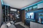 Une salle de jeu perso pour la console PS5 avec une ambiance moderne (Crédit : Setupx3D)