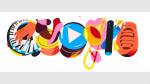 Doodle dédié à la salsa pour le Mois du patrimoine hispanique (Crédit : Google)