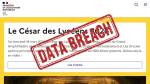 Ministère éducation nationale et tampon Data Breach  (Crédit : capture site web)
