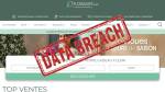 Site internet Florajet et tampon data breach (Crédit : capture Florajet)