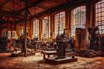  Une usine du siècle dernier avec sa machinerie (Crédit : Tama66)