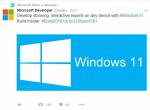 Tweet Build 2016 Windows 11