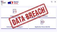 Portail ANTS et tampon Data Breach (Crédit : capture ANTS)