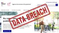 Agence de Services et de Paiement et tampon Data Breach (Crédit : capture ASP)