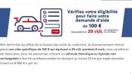  Page aide carburant de 100 € du gouvernement  (Crédit : Capture site Gouv)