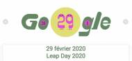 2020, Année bissextile « Leap Day 2020 » Doodle Google