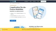 Page de l’application Île-de-France Mobilités (Crédit : capture IdF Mobilités)