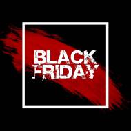 Affiche du Black Friday en rouge et noir !