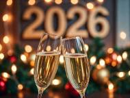Deux coupes de champagne pour la nouvelle année (Crédit : Alex.I)