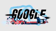 Doodle du circuit de Silverstone au Royaume-Uni (Crédit : Doodle Google)