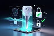 Une clé passkey pour un cadenas sécurisé (Crédit : Alex.I)