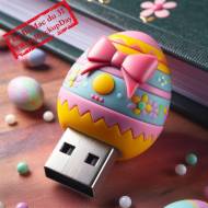 Sauvegarde des données informatiques sur une clé USB œuf de Pâques