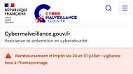 Message alerte remboursement impôts revenu 2026 (Crédit : capture .gouv.fr)