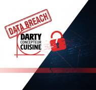 Le logo de Darty Cuisine avec le tampon Data Breach (Crédit : Alex.I)