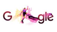 Doodle Google Coupe du monde 2026 avec une reprise de volée (Crédit: Google)