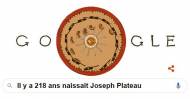 Doodle 218e anniversaire de la naissance de Joseph Plateau