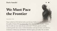 Essai de Dario Amodei « We Must Pace the Frontier » et l’ombre de Skynet (Crédit : Alex.I)