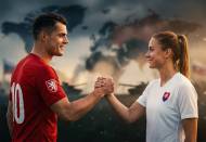Le fair-play entre 2 sportifs sur fond de conflit planétaire (Crédit : Alex.I)