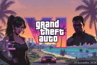 Logo de GTA 6 avec Jason et Lucia dans Vice City (Crédit : Alex.I)