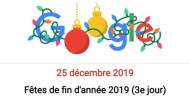Doodle Joyeuses Fêtes 2019 by Google