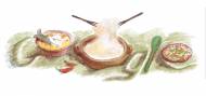 Doodle Google : la Papeda ou Bubur Sagu - bouillie de sagou