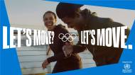 Affiche officielle rejoignez le mouvement « Let’s move » (Crédit : Olympics.com)
