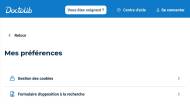 Le lien vers le formulaire d’opposition Doctolib (Crédit : capture site web)