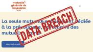 Page Mutuelle Générale de Prévoyance et tampon Data Breach (Crédit : capture MGP)