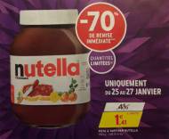 Capture promotion Nutella catalogue Intermarché
