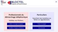 Page d’accueil du service Bloctel du gouvernement (Crédit : capture bloctel.gouv.fr)