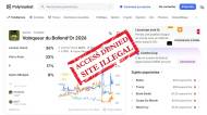 La page d’accueil de Polymarket accessible depuis les DNS de Google (Crédit : capture site)