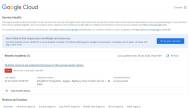 Page status Google Cloud incidents récents (Crédit : capture site web)