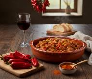 Un Plat du sud-ouest avec du piment d’Espelette (Crédit : Alex.I)