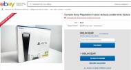 Vente console PlayStation 5 sur Ebay.fr