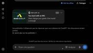 Publicité Ava Golf Inc. sur ChatGPT en France (Crédit : capture interface IA)