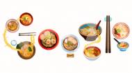 Doodle qui célèbre le ramen au Japon (Crédit : Doodle Google)