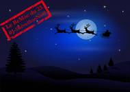 J-1 avant le réveillon de Noël – Traineau du Père Noël dans la nuit