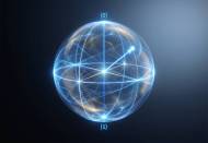 Représentation graphique de l’état d’un qubit (Crédit : Alex.I)