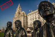 The Beatles Statue à Liverpool (Crédit : Atanaspaskalev)