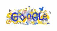 Doodle Google « Ukraine Independence Day 2023 » par l’artiste invitée Polina Doroshenko