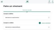 Virement instantané CA depuis un PC (Crédit : capture Crédit Agricole)