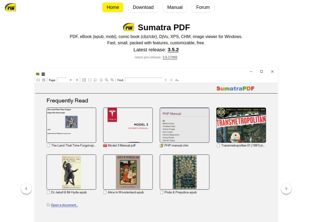 Sumatra PDF : lecteur PDF gratuit et léger pour Windows