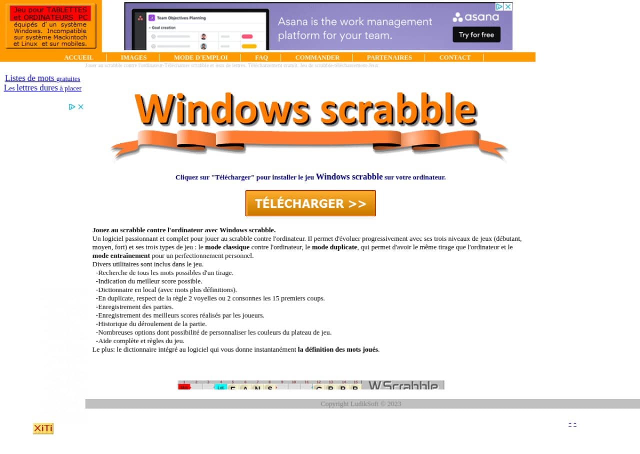 Jouez au scrabble contre l'ordinateur avec Windows scrabble