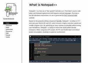 Éditeur Notepad++ page d'accueil du logiciel